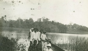 Pirogue on the Ogooue river, in Gabon