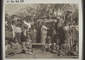 At the water-supply provided by the municipality