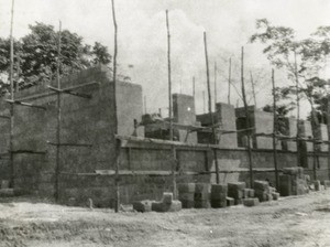 School of domestic science under construction, in Oyem, Gabon