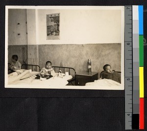 Young Chinese refugees in a hospital, Shanghai, China, ca. 1939