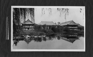 Two dorms and the dining hall, Yenching University, Beijing, China, ca.1929