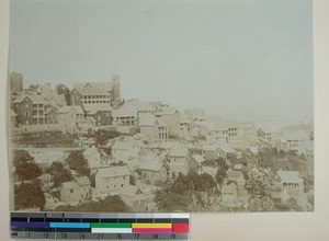 Lutheran church and school, Ambatovinaky, Antananarivo, Madagascar, ca.1900