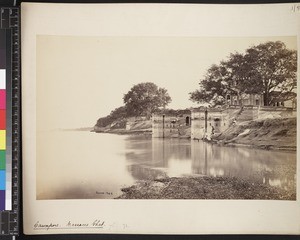 View of Massacre Ghat, Kanpur, Uttar Pradesh, India, ca. 1880-1890