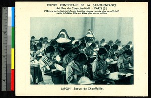 Sewing class at the mission, Japan, ca.1920-1940