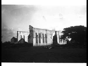 Church in Akropong being broken down