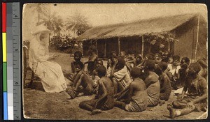 Religious instruction at the mission hospital, Bandundu, Congo, ca.1920-1940