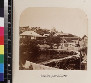 View of Roman Catholic cathedral, Andohalo, Madagascar, ca. 1865-1885