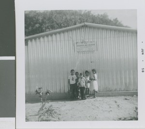 Five Children in Front of a Church of Christ, Higuillar, Puerto Rico, 1958