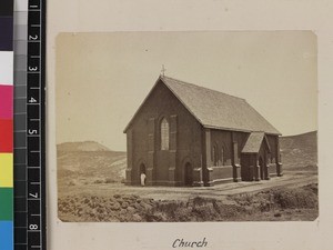 View of church, possibly Soavina, Fianarantsoa, Madagascar, ca. 1865-1885