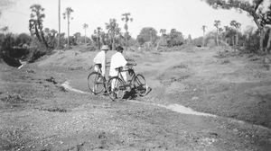 Arcot, South India. Missionary Poul Wandall and Rev. Swamidas on a preaching tour in the Vriddh