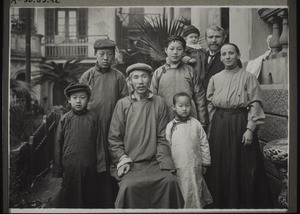 District magistrate from Honyen (1911) with his children. At the outbreak of the revolution he fled to the mission station and lived there for 3 months. He then escaped to Hong Kong with us in disguise