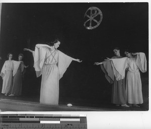 Russian girls performing at Dalian, China, 1937