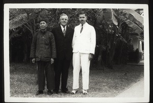 Dr Meister, Mr Olsen, representative of the american Lutheran Mission, and Rev. Ho the leader of our Hakka Church