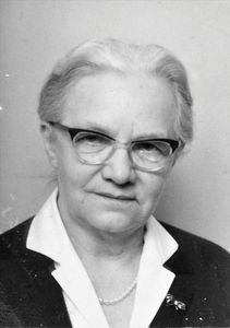 Maria Kristiansen, 1964. Kvindeudvalgets sekretær. Pensioneret 1965