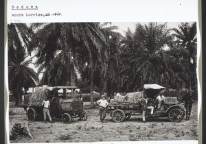 Dodowa / B.M.F. Lorries aus Accra. ca. 1910. Bernez (?) 1903/12