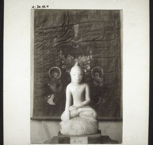 Buddha, after the alabaster figurine in the Mission Museum