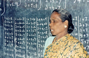Tamil Nadu, South India. From Siloam Girl's Boarding School, Tirukoilur. National teacher is ex