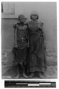 Two girls with typical headdress, South Africa East