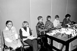 Representatives 1979: Employees. From left: Bodil Frederiksen Jette Kristensen, Marie Nielsen