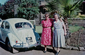 DMS Missionary and Nurse, Ellen Margrethe Christensen (right), leader of the Izimbya Clinic, Ka