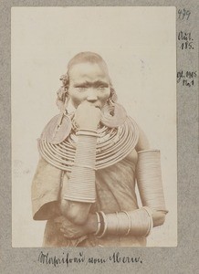 Maasai woman from Meru, Tanzania, ca.1900-1904