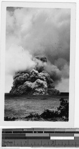 Volcanic ash cloud over Halemaumau Crater, Hawaii, ca. 1930-1950