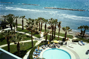 Palm Beach Hotel in Larnaka, Cyprus. Jørgen Nørgaard Pedersen had a short stay here after a fli