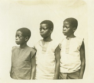 Pupils of the mission school, in Gabon