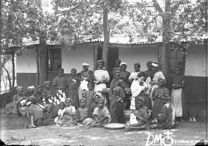 Sewing lesson, Valdezia, South Africa, ca. 1896-1911