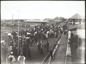 "Arrival of bush people for the celebration of the native festival Homowo, Accra"