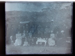 Missionaries having a garden party, Madagascar Inland, 1896