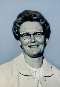 Bjørg Marie Lundager, b. Fuglestrand, 1925, Norway. Nurse from the Nursing School at "Menighets