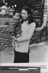 Mrs. Chung and child at Wuzhou, China