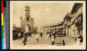 Gate at the entrance to the city of Hyderabad, India, ca.1920-1940