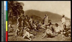 Games at the beach, Nosy-Be, Madagascar, ca.1920-1940