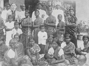 Sister Sara (Christine Johansen) and her lacemaking school at Tirukoilur, 1890-1897