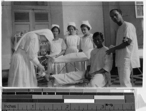 First floor dressing room at St. Paul's Hospital, Manila, Philippines, July 1928