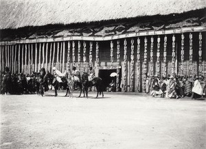 Parade in front of the old Bamum palace, in Cameroon