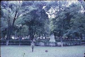 Park with statue