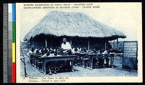 Outdoor classroom, Congo, ca.1920-1940