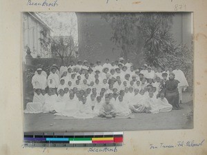 Youth group gathered, Fianarantsoa, Madagascar, 1905