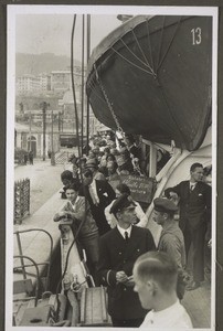 Abfahrt der 'Saarbrücken' 1. Mai 1928