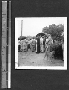 Alumni arriving for Founders' Day at Fukien Christian University, Fuzhou, Fujian, China, 1948