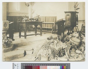 Harvest festival thanksgiving, Blantyre, Malawi, ca.1910