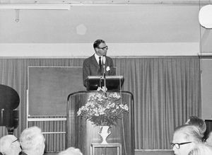 Landsmødet på Nyborg Strand i 1970. Formand for NMS, disponent Erik Hauge