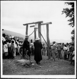 Consecration of the church bell, Gonja, Tanzania, ca. 1935-1940