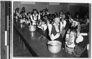 Gas drill at Maryknoll School, Punahou, Honolulu, Hawaii, 1942