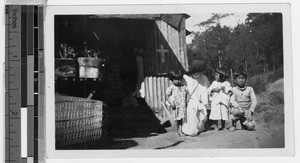 Maryknoll Sr. Celeste with three children, Baguio, Philippines, 1937