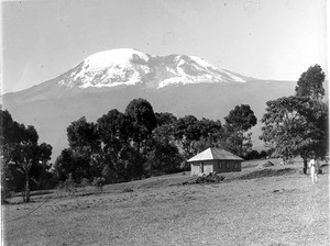 Small house in front of Kibo summit, Tanzania, ca.1893-1920