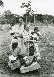 Orphans in the leper-house of Ebeigne, Gabon